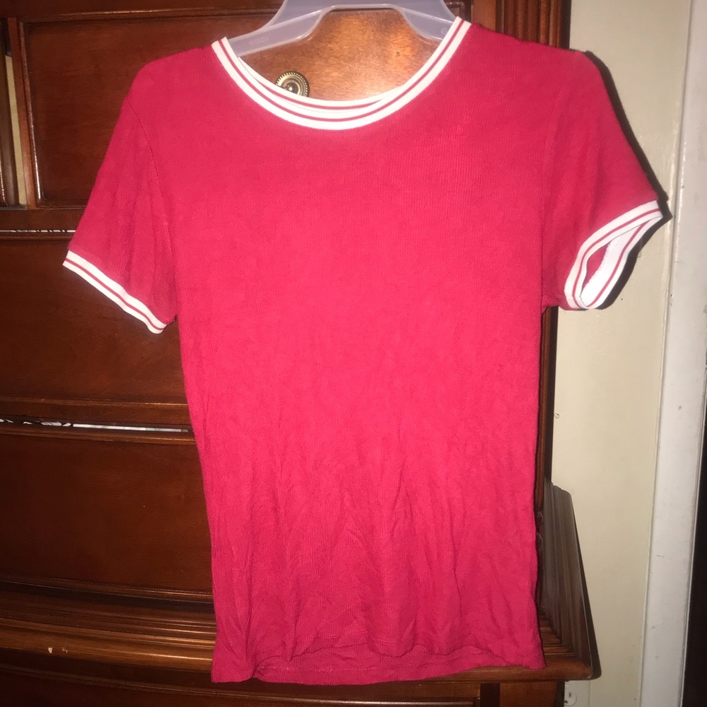 Stretching red top